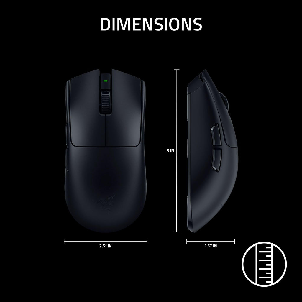 Razer Viper V3 Pro - Black Ultra-lightweight Wireless Symmetrical Esports Mouse 54 G Ultra-Lightweight Design Razer™ Focus Pro 35K Optical Sensor Gen-2 Razer™ HyperPolling 8K Hz Technology