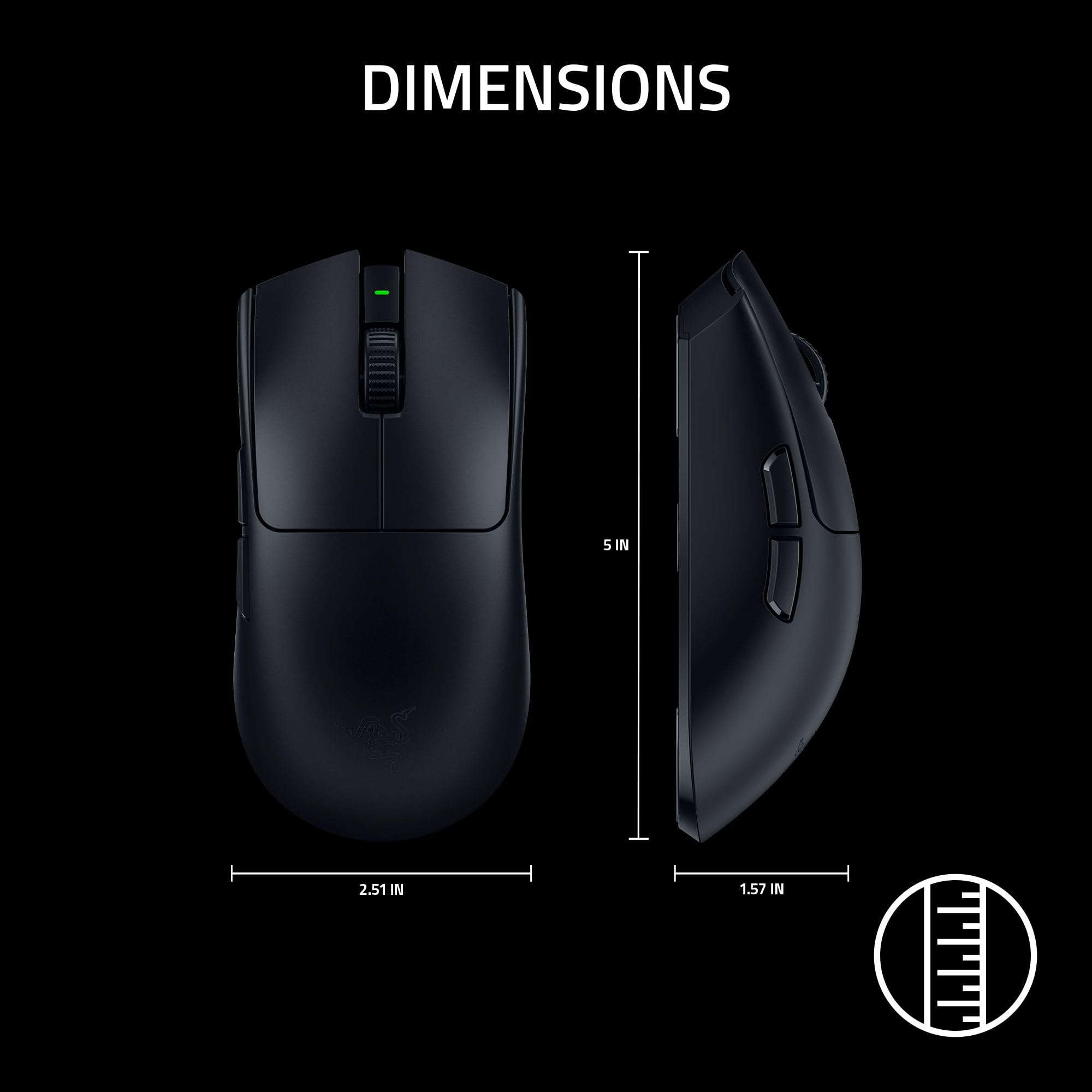 Razer Viper V3 Pro - Black Ultra-lightweight Wireless Symmetrical Esports Mouse 54 G Ultra-Lightweight Design Razer™ Focus Pro 35K Optical Sensor Gen-2 Razer™ HyperPolling 8K Hz Technology