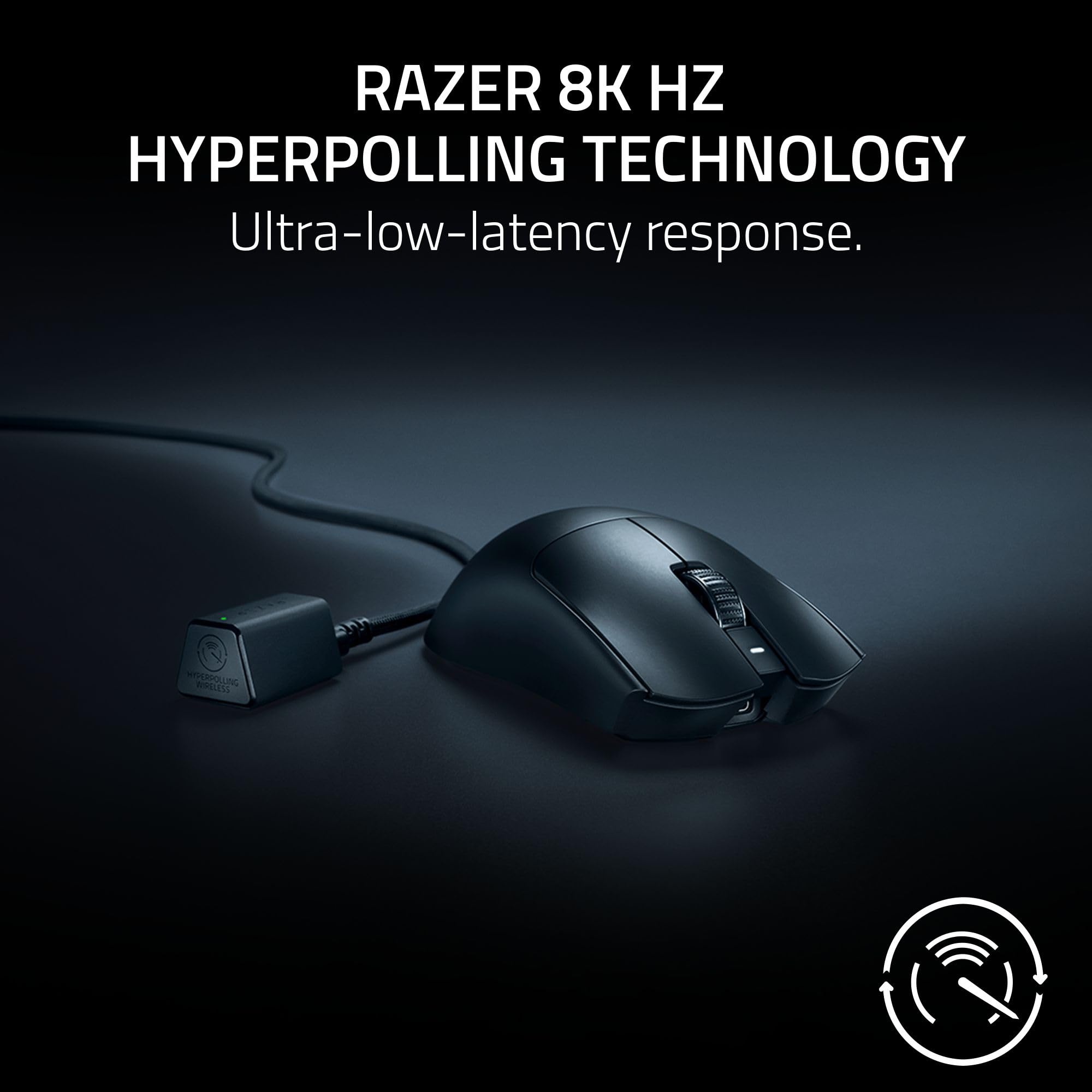 Razer Viper V3 Pro - Black Ultra-lightweight Wireless Symmetrical Esports Mouse 54 G Ultra-Lightweight Design Razer™ Focus Pro 35K Optical Sensor Gen-2 Razer™ HyperPolling 8K Hz Technology
