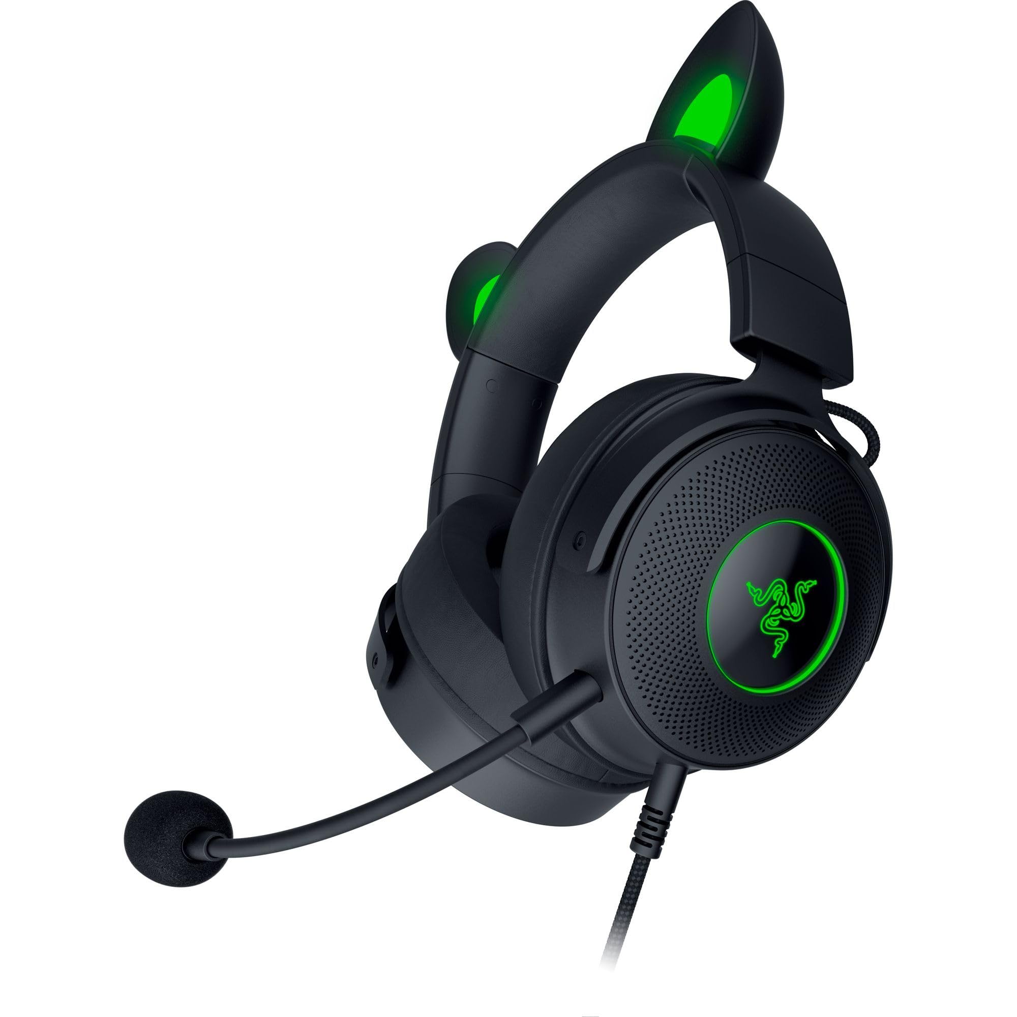Kraken V3 X Wired USB Gaming Headset (Ultra-Lightweight at 285g, Triforce 40 mm Drivers, HyperClear Cardioid Microphone, 7.1 Surround Sound, Chroma RGB) Black