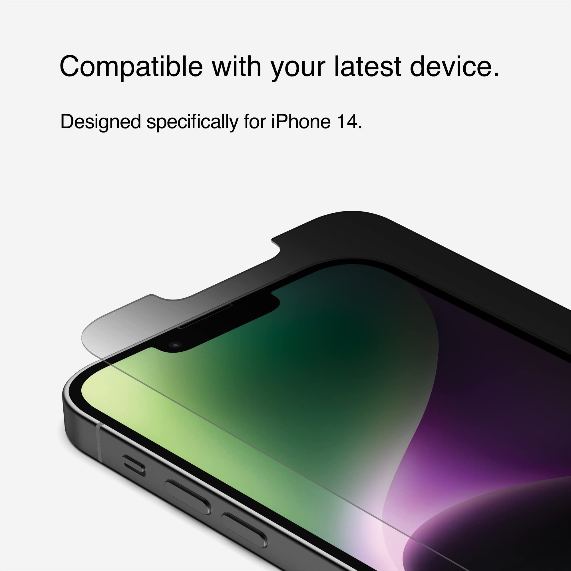 Belkin, OVA123ZZ, 2-Pack iPhone 14 / 13 / 13 Pro Tempered Glass Screen Protector