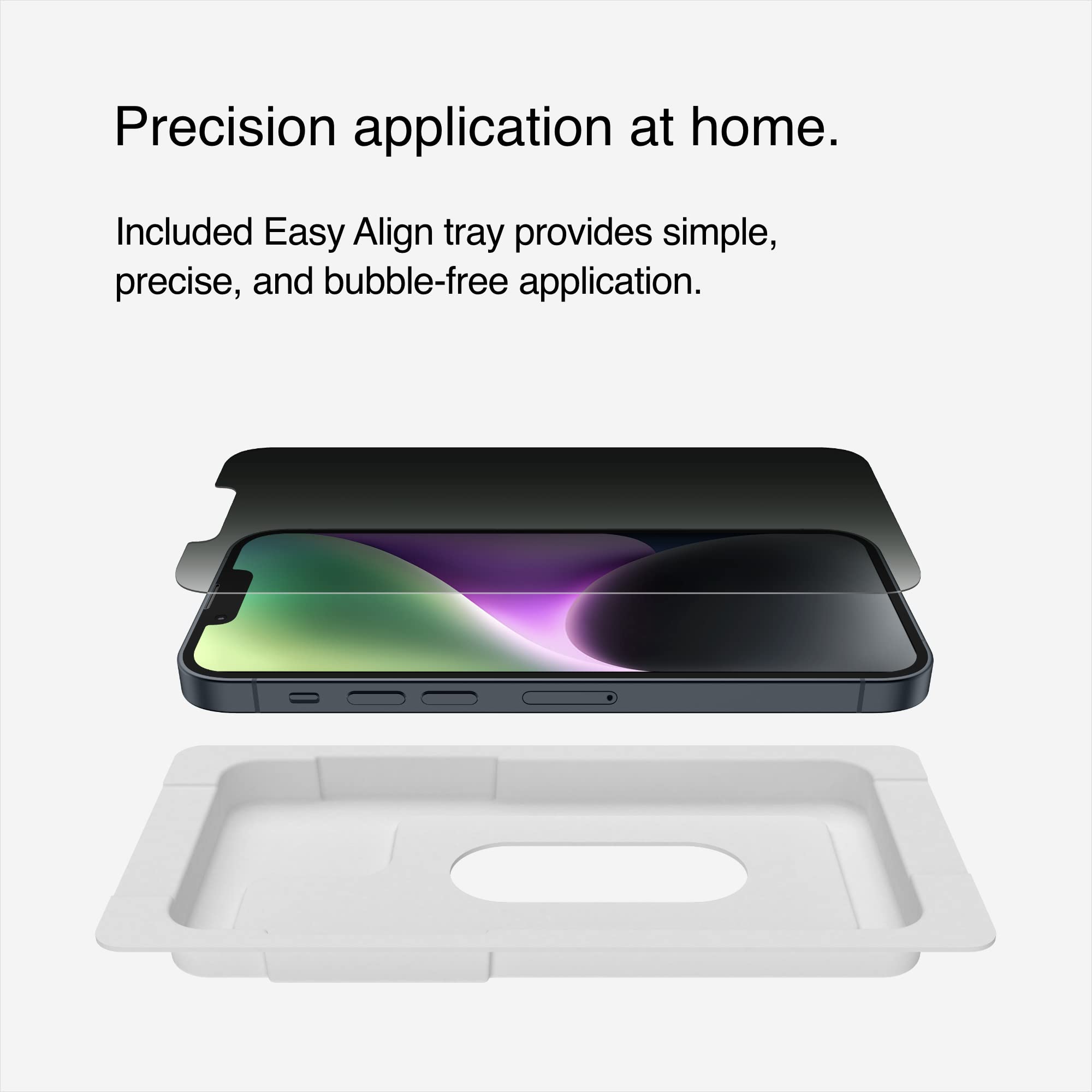 Belkin, OVA123ZZ, 2-Pack iPhone 14 / 13 / 13 Pro Tempered Glass Screen Protector