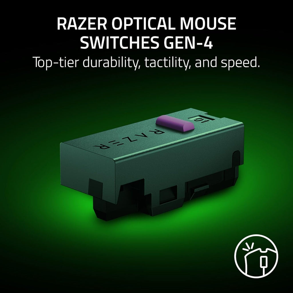 DeathAdder V4 Pro - White Wireless Gaming Mouse: 56g Lightweight - HyperSpeed Wireless Gen-2 - Optical Scroll Wheel - Optical Switches Gen-4 - Focus Pro 45K Sensor Gen-2 - Up to 150 Hr Battery
