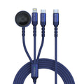 iCharge-Trio, 5-in-1 Multi-Connector Cable for Charging & Data Transfer with Apple Watch Charger