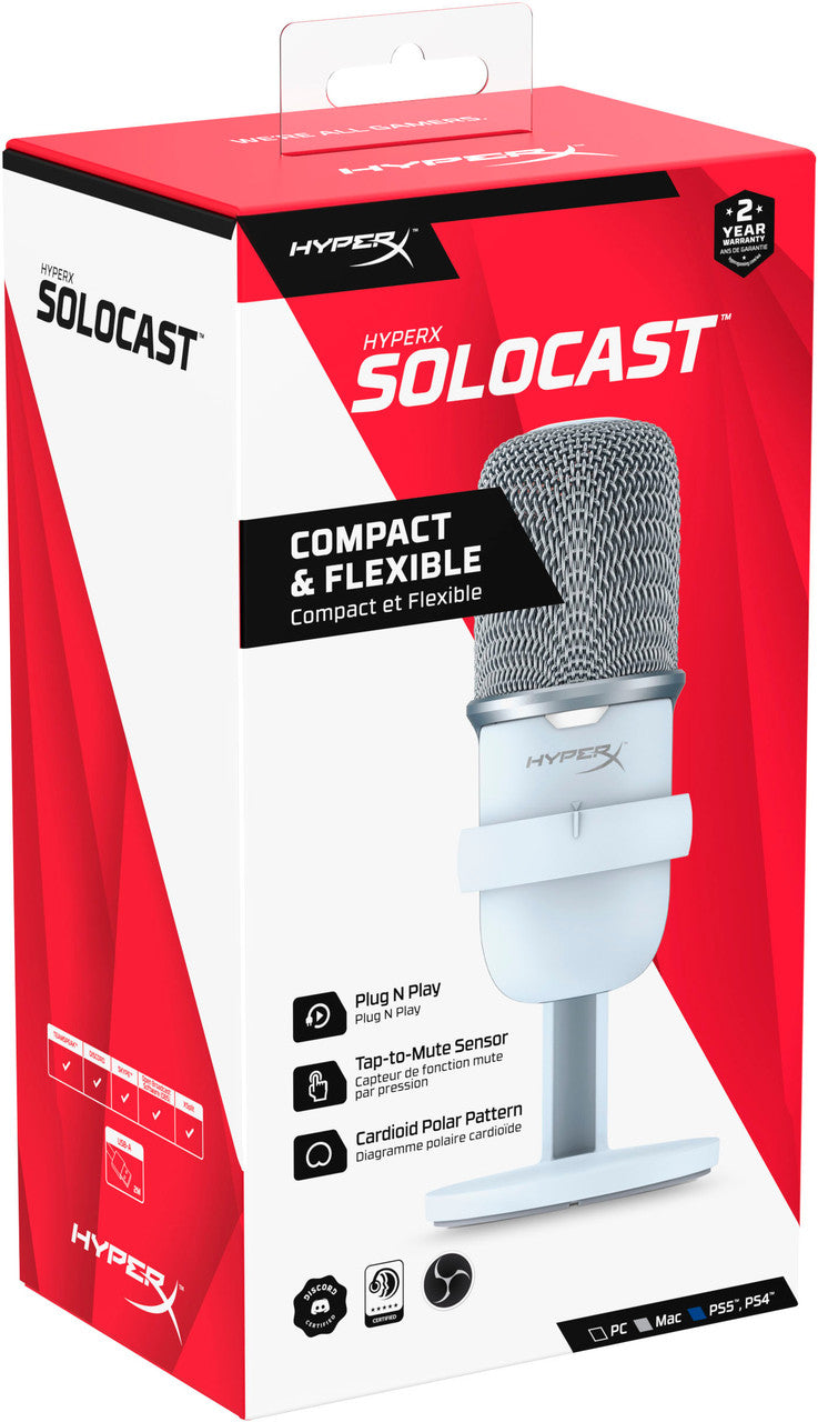 HyperX Solocast White Wired USB Microphone | 519T2AA