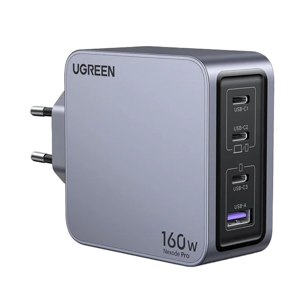 Ugreen Nexode Pro 160W GaN Mini Fast Charger - 4-Port USB-C & USB-A Power Adapter