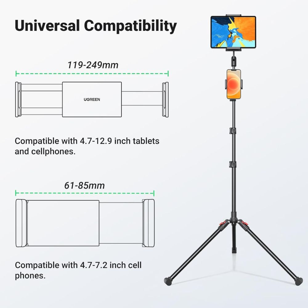 UGREEN Tablet Tripod Stand Floor Holder Mount