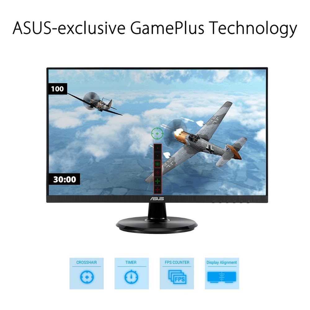 ASUS Eye Care VA24DQFR - 24 Inch Full HD Monitor - Frameless, Flicker-Free, Blue Light Filter.