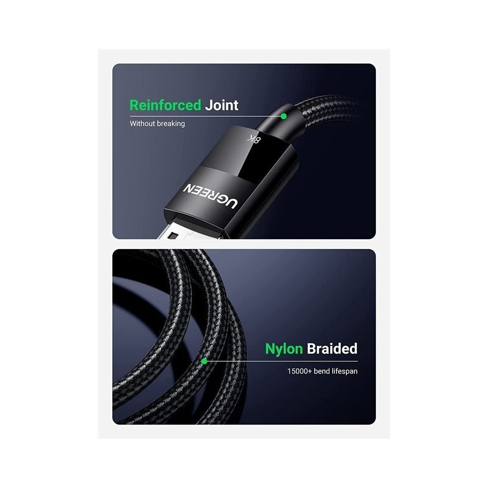 UGREEN 8K Display Port 1.4 Male to Male Braided Cable