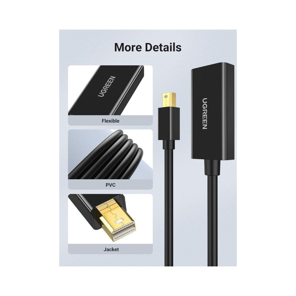 UGREEN Thunderbolt 2.0 4K Mini Display Port Male to VGA + HDMI Female Converter - MD115 20421