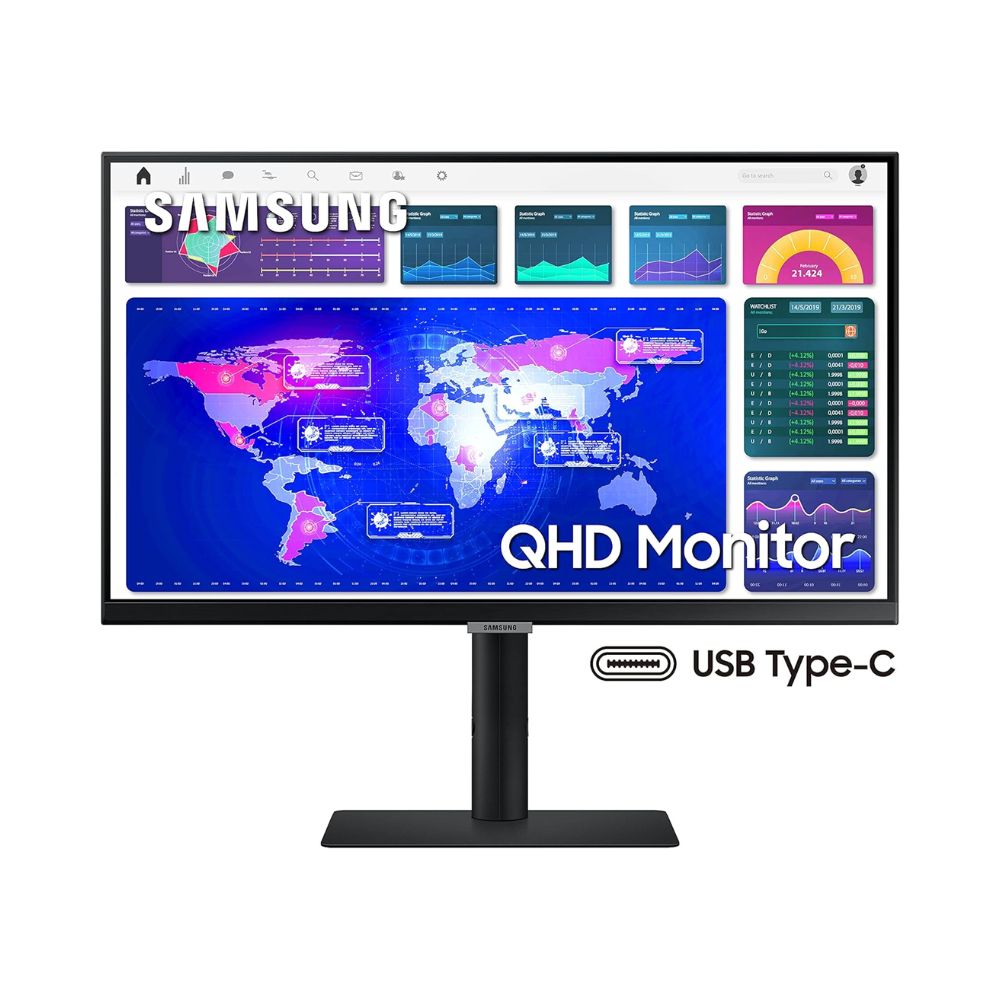 Samsung ViewFinity S6 Monitor 24" QHD Flicker Free 75Hz 5 ms - LS24A60PUCUXEN
