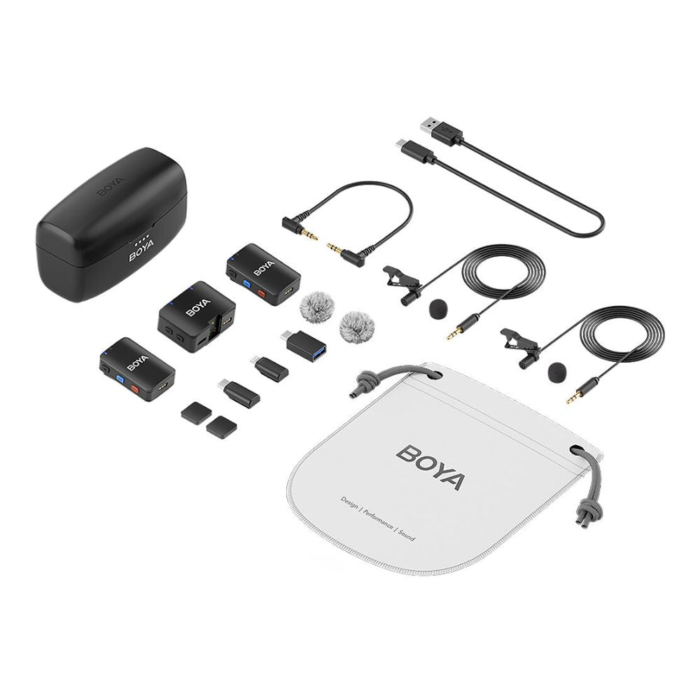 BOYA OMIC-D 2-Person Wireless Microphone System with Lightning Connector for iOS Devices (Black)