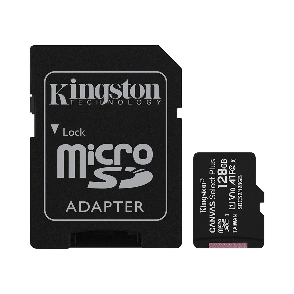 Kingston 128GB Canvas Select Plus UHS-I microSDXC Memory Card with SD Adapter