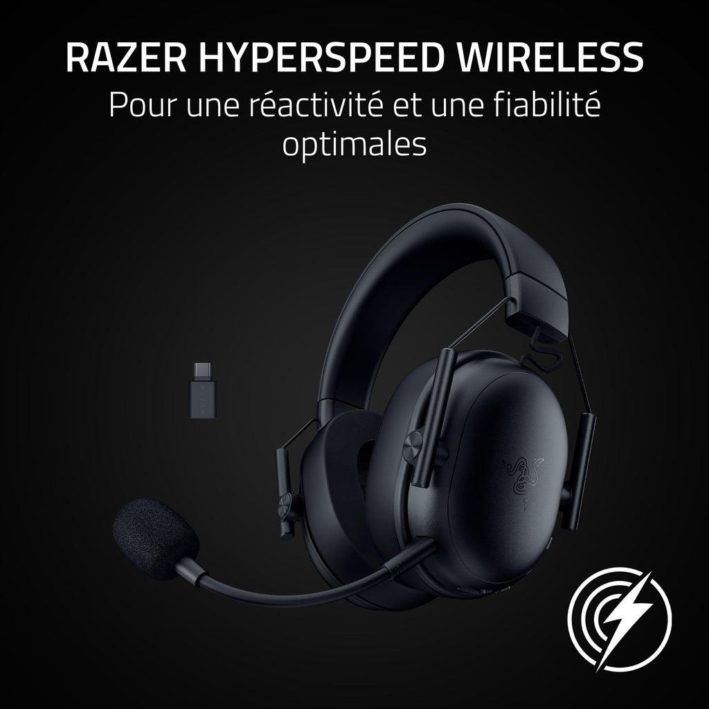 Razer BlackShark V3 X HyperSpeed - HyperSpeed Wireless Gaming Headset for PC: 50mm Drivers - Cardioid Mic - 2.4 GHz, Bluetooth, USB - Works with Mac, PS5, Nintendo