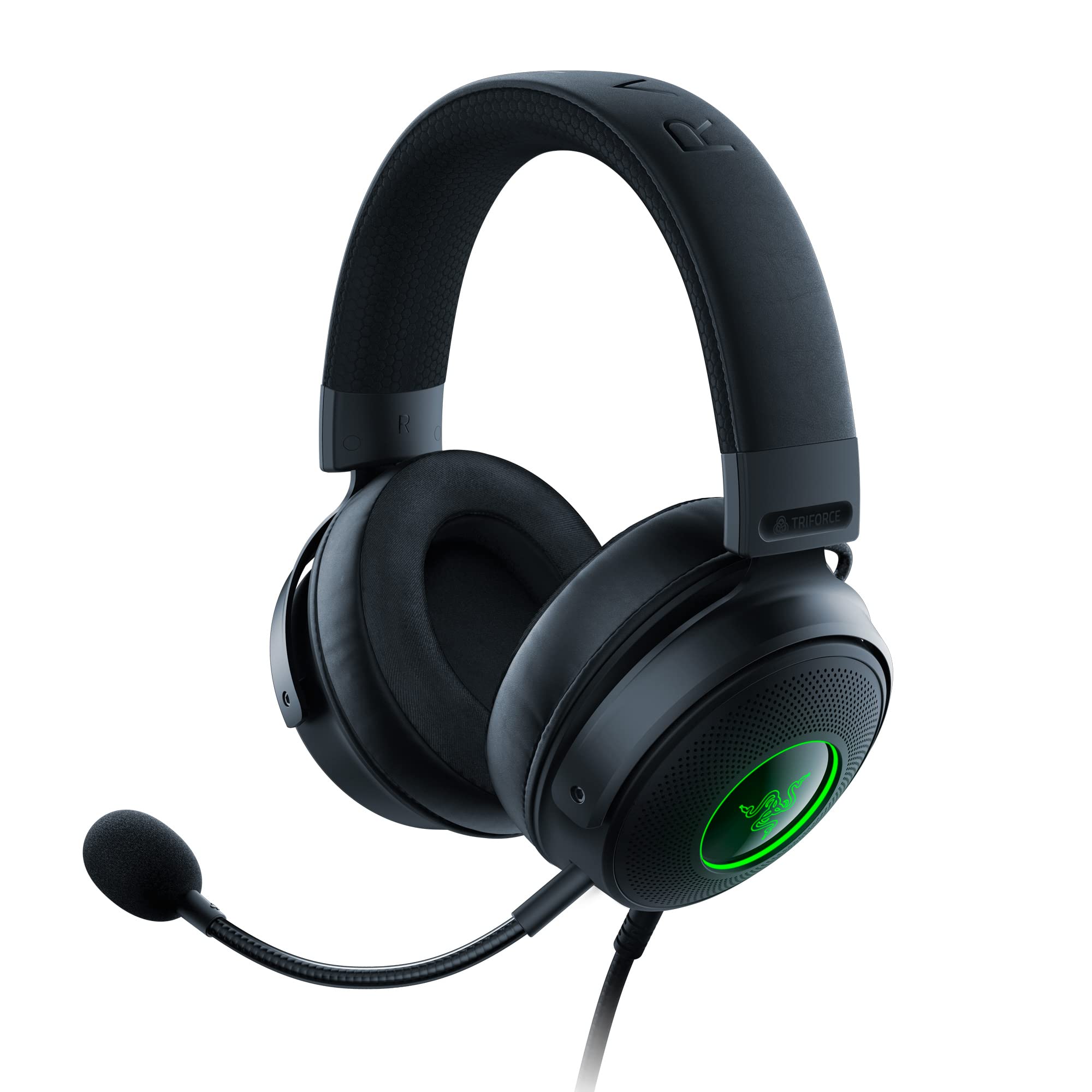 Kraken V3 X Wired USB Gaming Headset (Ultra-Lightweight at 285g, Triforce 40 mm Drivers, HyperClear Cardioid Microphone, 7.1 Surround Sound, Chroma RGB) Black