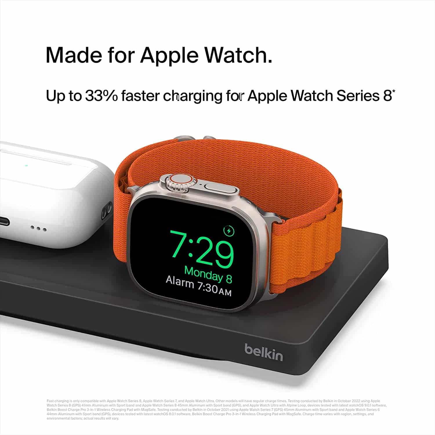 Belkin BoostCharge Pro 3-in-1 Wireless Charging Pad|White