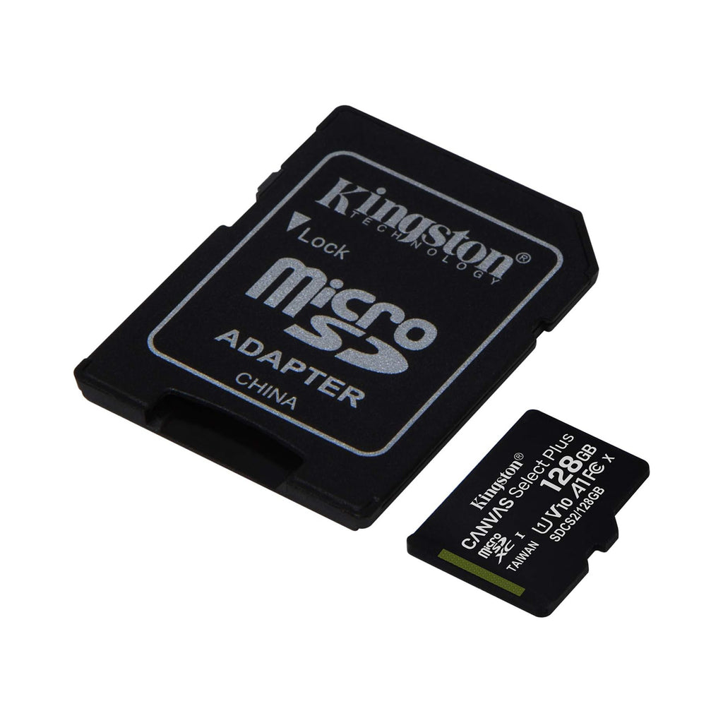 Kingston 128GB Canvas Select Plus UHS-I microSDXC Memory Card with SD Adapter