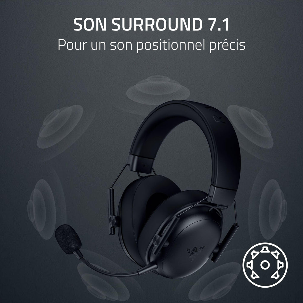 Razer BlackShark V3 X HyperSpeed - HyperSpeed Wireless Gaming Headset for PC: 50mm Drivers - Cardioid Mic - 2.4 GHz, Bluetooth, USB - Works with Mac, PS5, Nintendo
