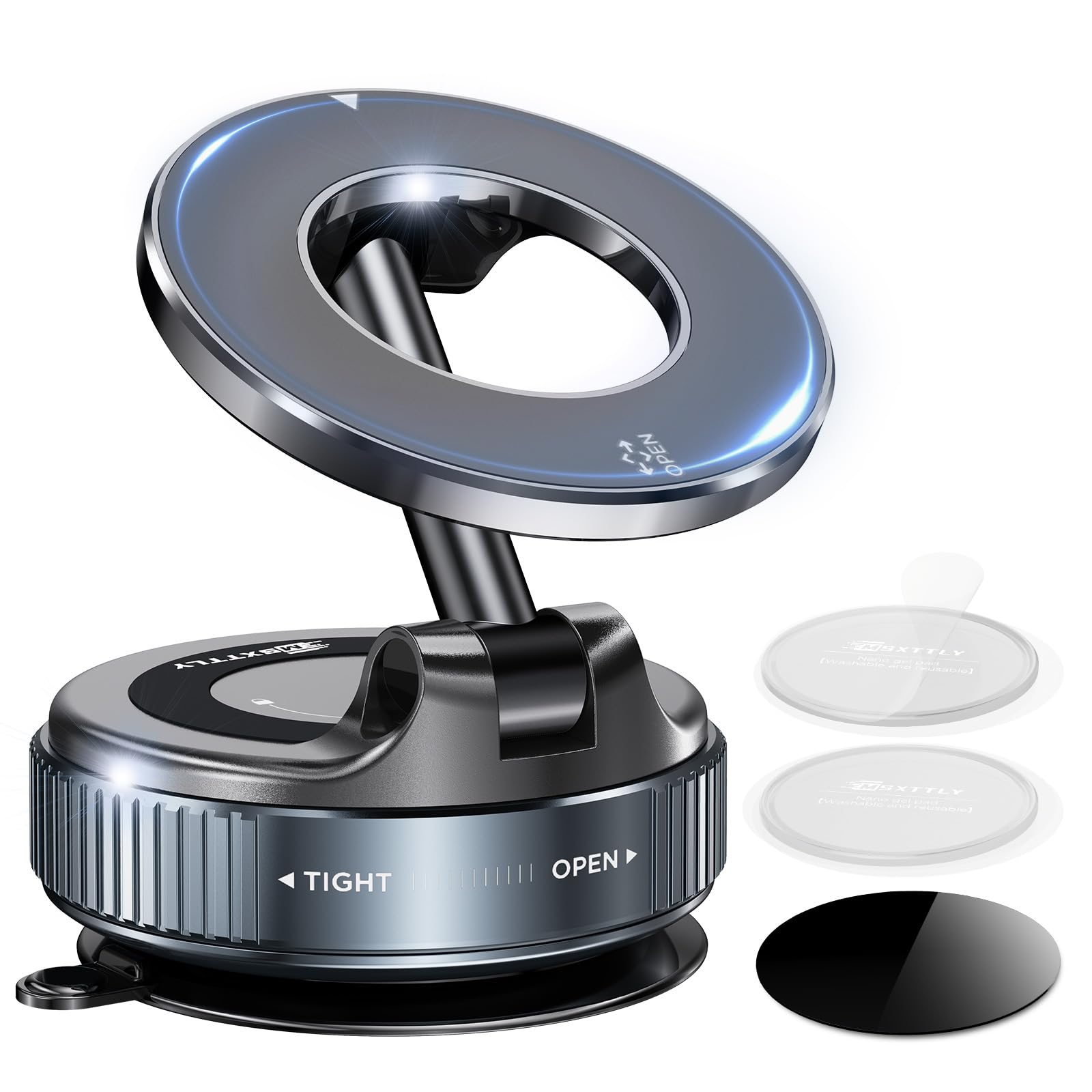 MagHoop-HG, MagGrip 360° Cradleless Foldable Magnetic Ring Smartphone Holder