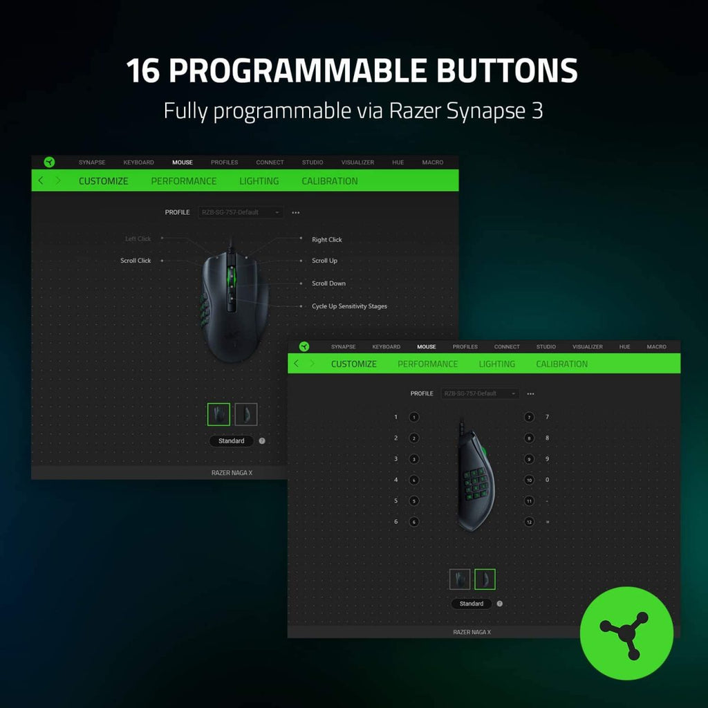 Razer Naga X - Wired MMO Gaming Mouse
