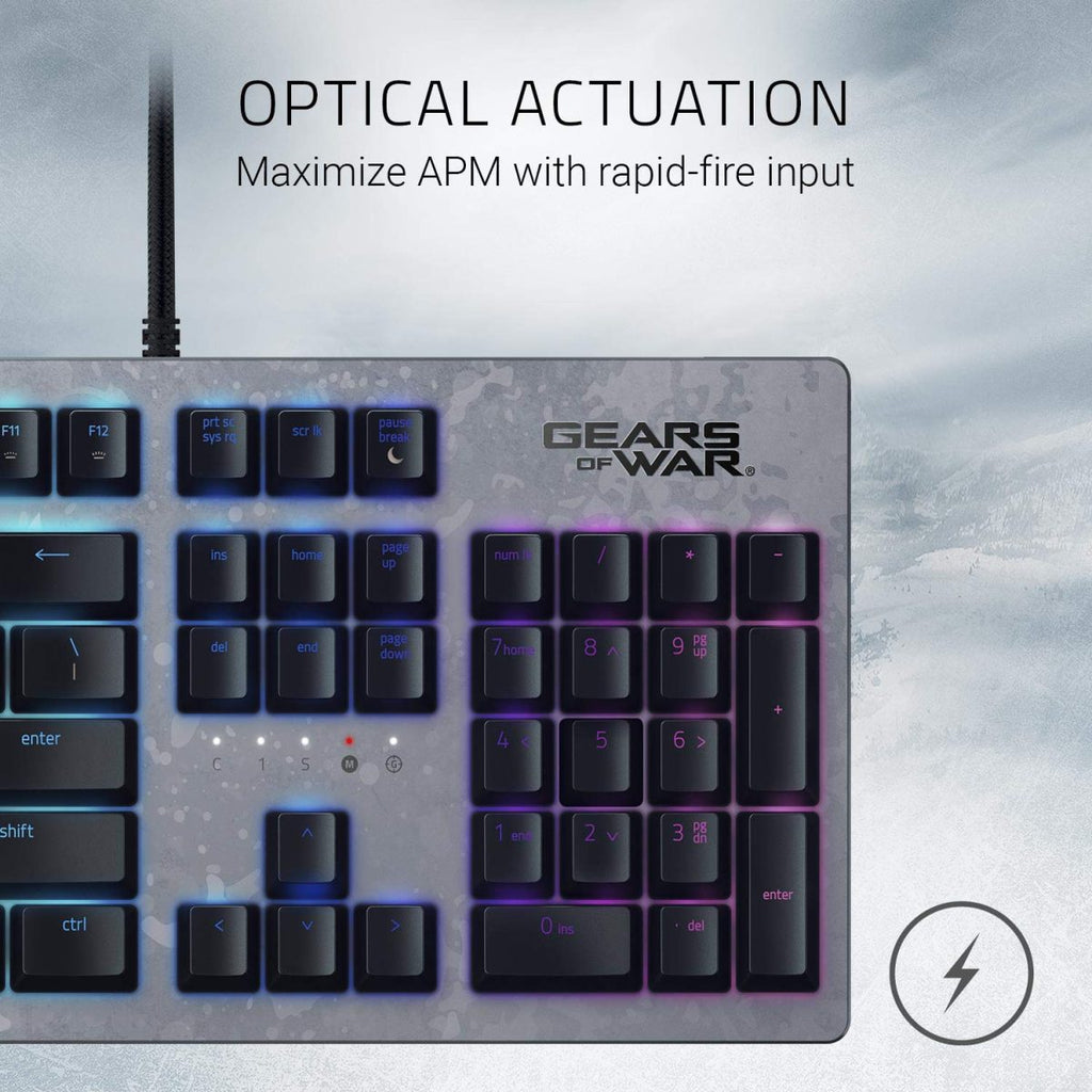 Razer Huntsman Mechanical Gaming Keyboard – Gears of War 5 edition – US Layout - RAZ03-02522000-R3M1