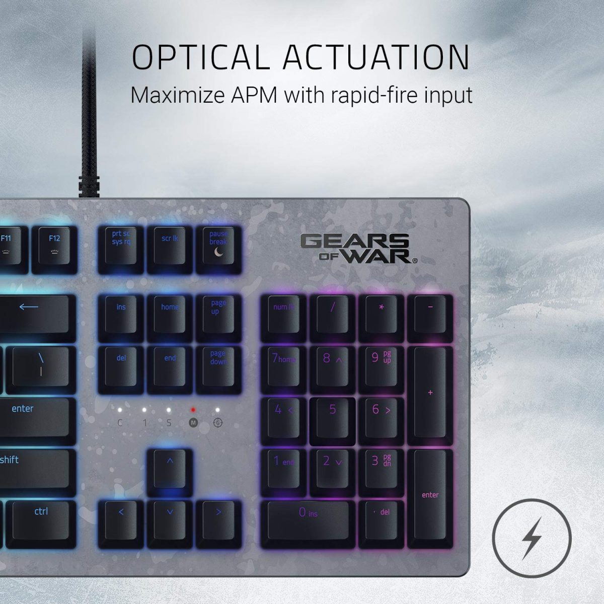 Razer Huntsman Mechanical Gaming Keyboard – Gears of War 5 edition – US Layout - RAZ03-02522000-R3M1