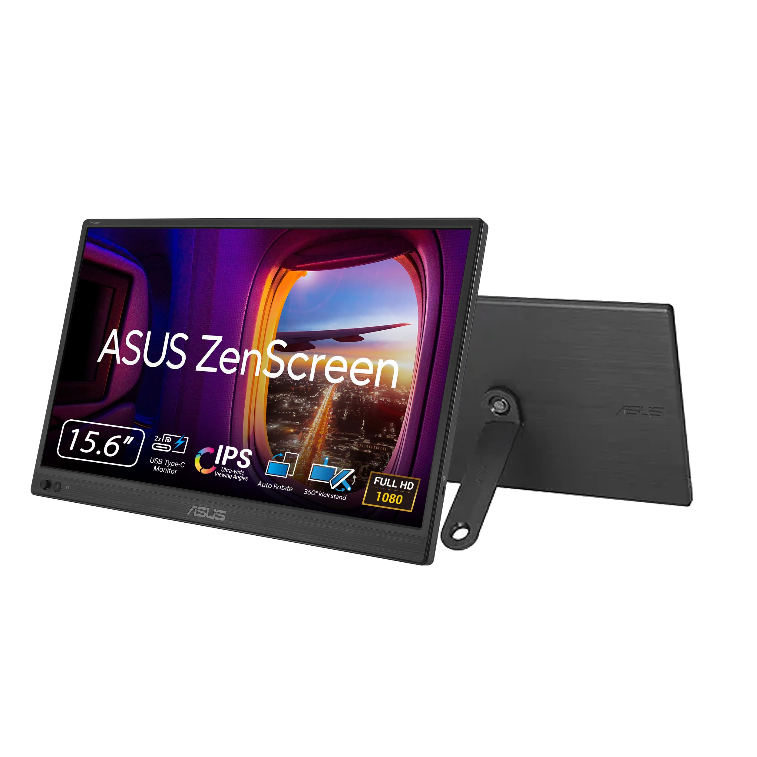 ASUS Zenscreen MB169CK, 15.6-inch FHD Portable USB Monitor, 60Hz, 5ms