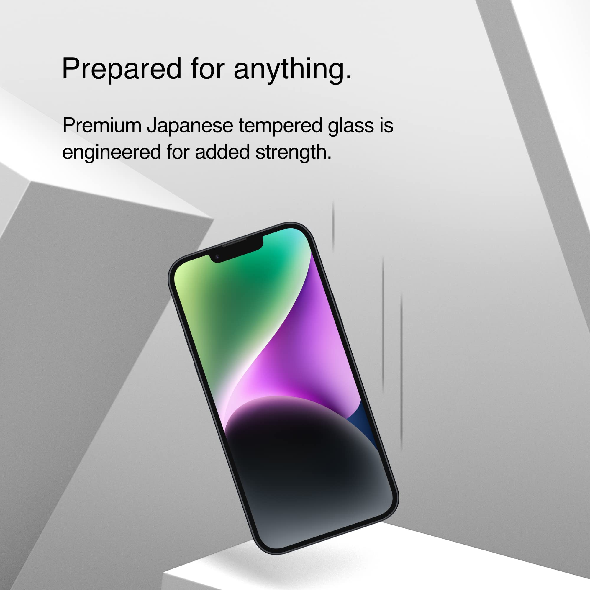 Belkin, OVA123ZZ, 2-Pack iPhone 14 / 13 / 13 Pro Tempered Glass Screen Protector