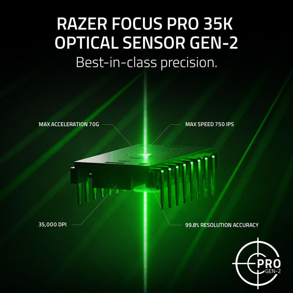 Razer Viper V3 Pro - Black Ultra-lightweight Wireless Symmetrical Esports Mouse 54 G Ultra-Lightweight Design Razer™ Focus Pro 35K Optical Sensor Gen-2 Razer™ HyperPolling 8K Hz Technology