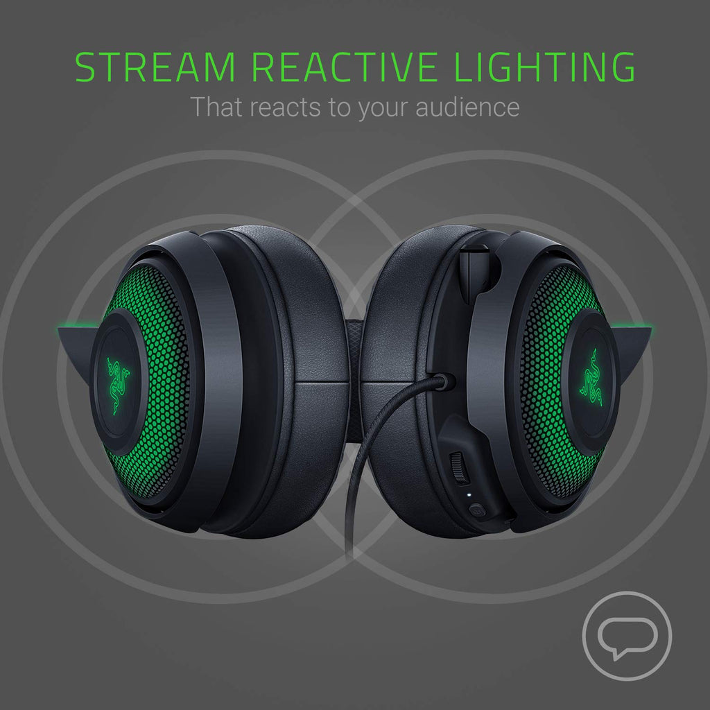 Kraken V3 X Wired USB Gaming Headset (Ultra-Lightweight at 285g, Triforce 40 mm Drivers, HyperClear Cardioid Microphone, 7.1 Surround Sound, Chroma RGB) Black