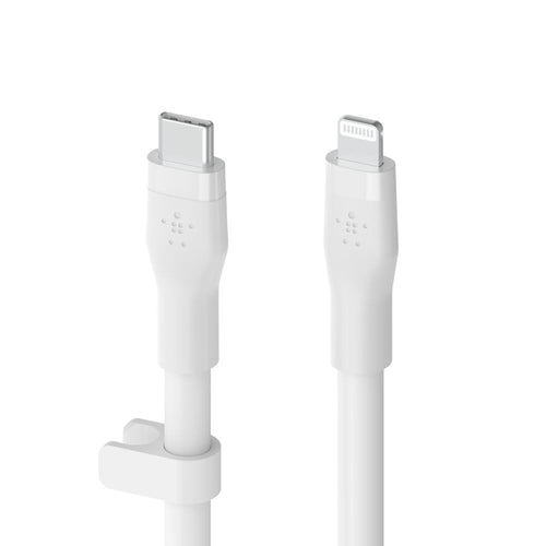 Belkin BoostCharge Flex USB-C to Lightning Silicone Cable 1m – White