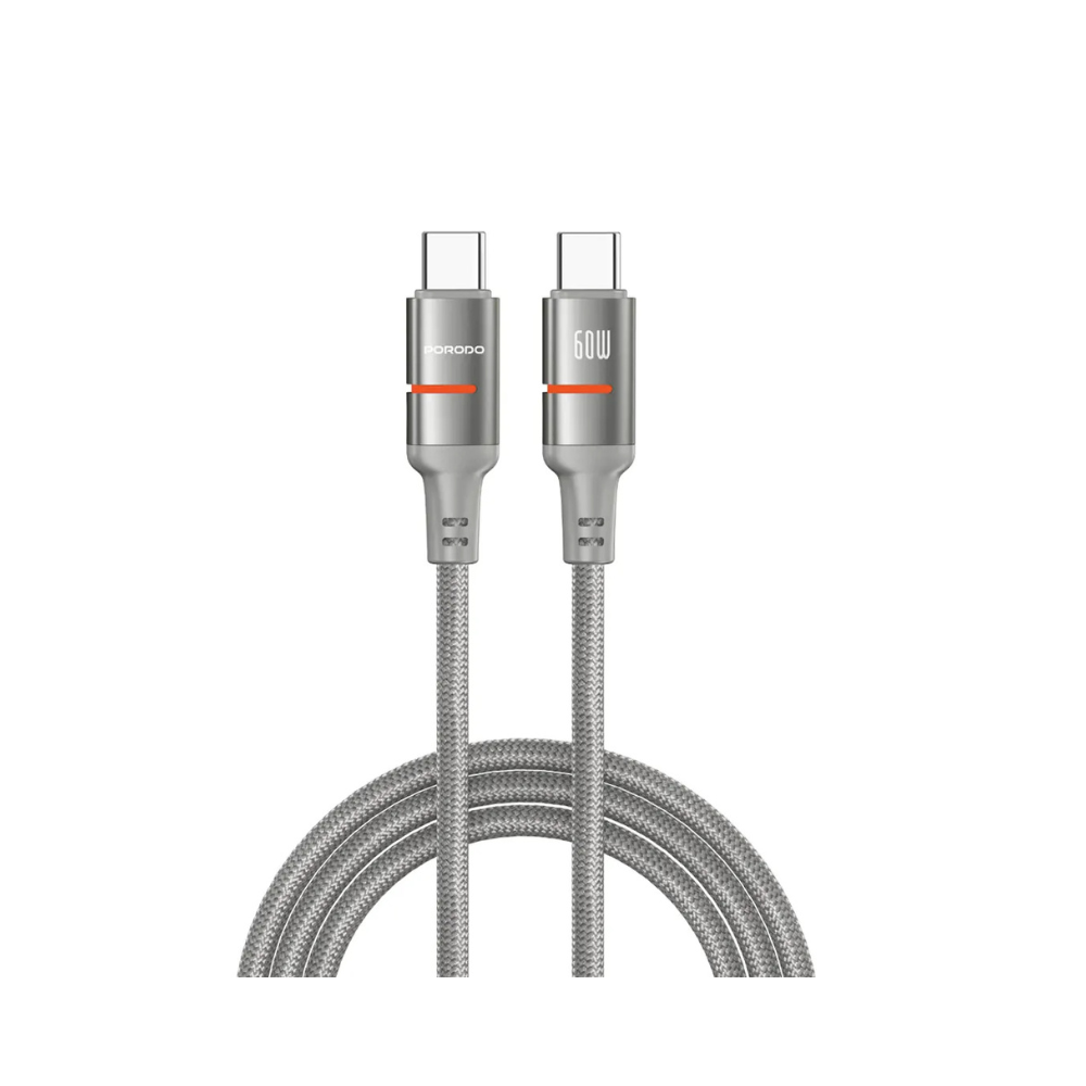 Porodo 60W Type-C to Type-C Magnetic Braided Cable