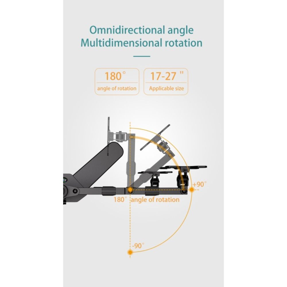 Kaloc DW240T Adjustable 4 Monitor Arm, for Screens 17 to 27 Inches
