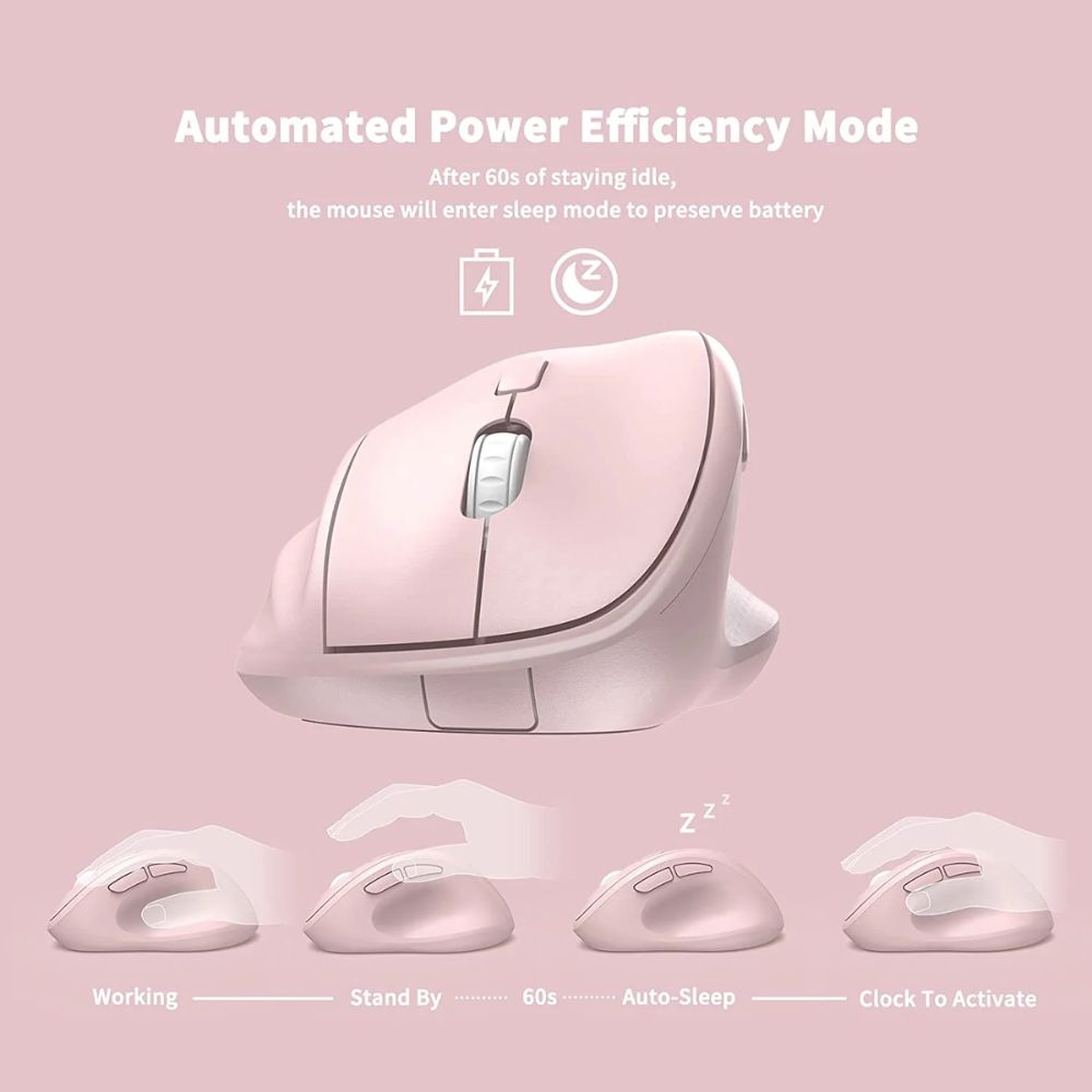 Micropack MP-V01W Silent, 1600Dpi, Ergonomic Wireless Mouse, Maximum Comfort Reduce palm fatigue when use for long time Purple