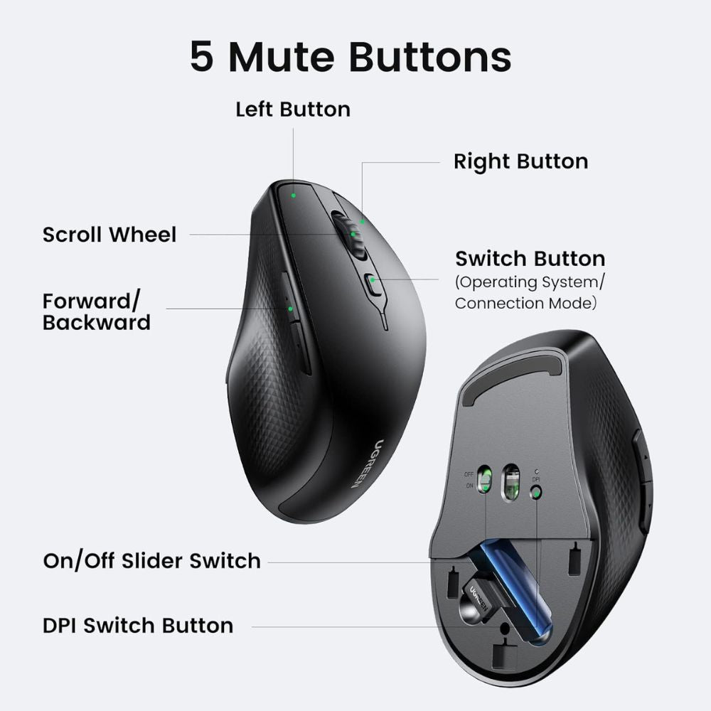 UGREEN Wireless Bluetooth Mouse 5.0