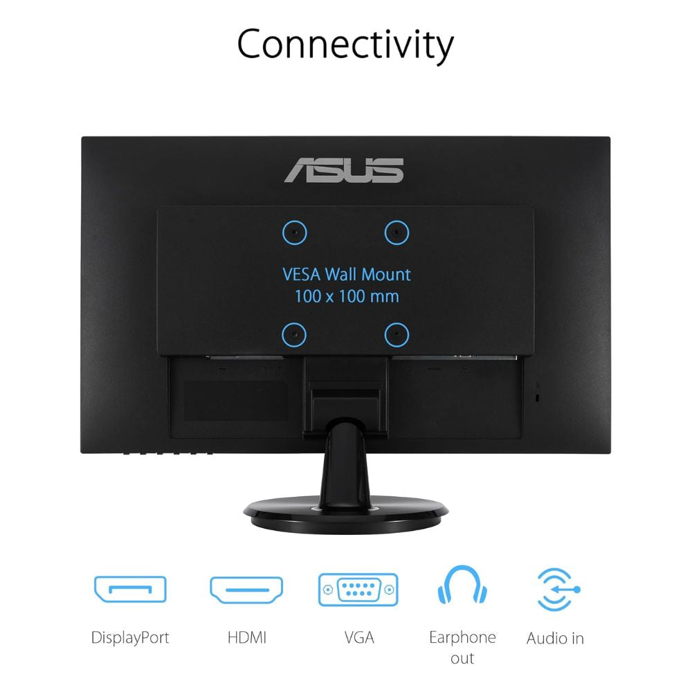 ASUS Eye Care VA24DQFR - 24 Inch Full HD Monitor - Frameless, Flicker-Free, Blue Light Filter.