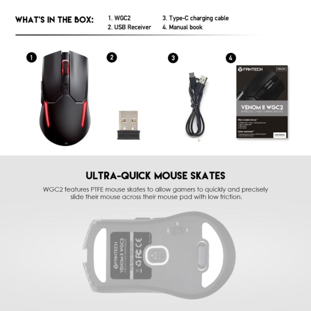 Fantech WGC2 VENOM II Wireless Gaming Mouse
