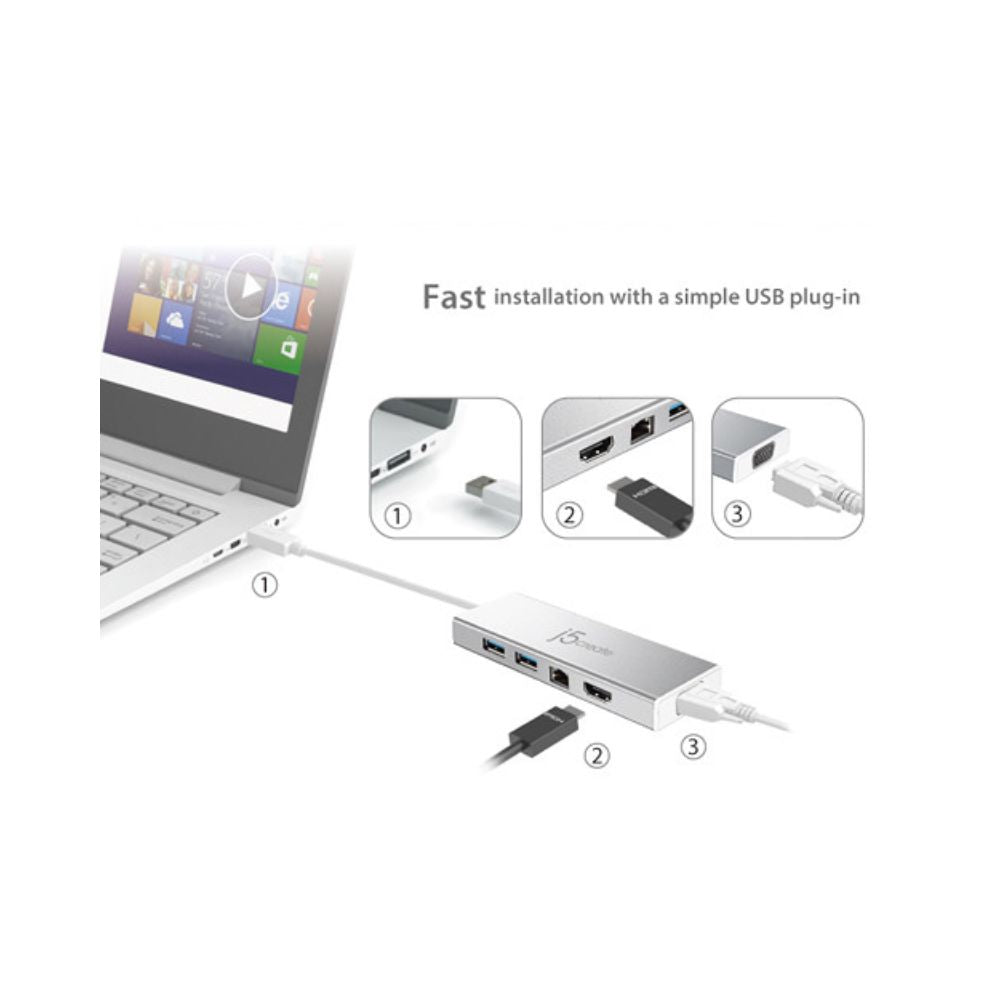 j5create JUD380 USB 3.1 Gen 1 Mini Dock