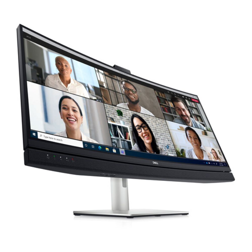 Dell C3422WE Curved Monitor 34", Video conferencing, Integrated IR Camera, 4K Curved, 1 Display Port, 1 HDMI, 3 USB, 1 USB-C