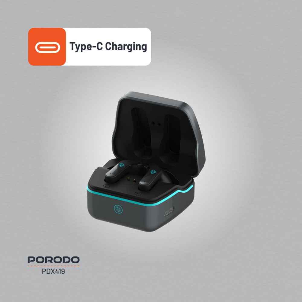 Porodo Gaming PDX419 - Ultra Low-Latency Gaming Earbuds