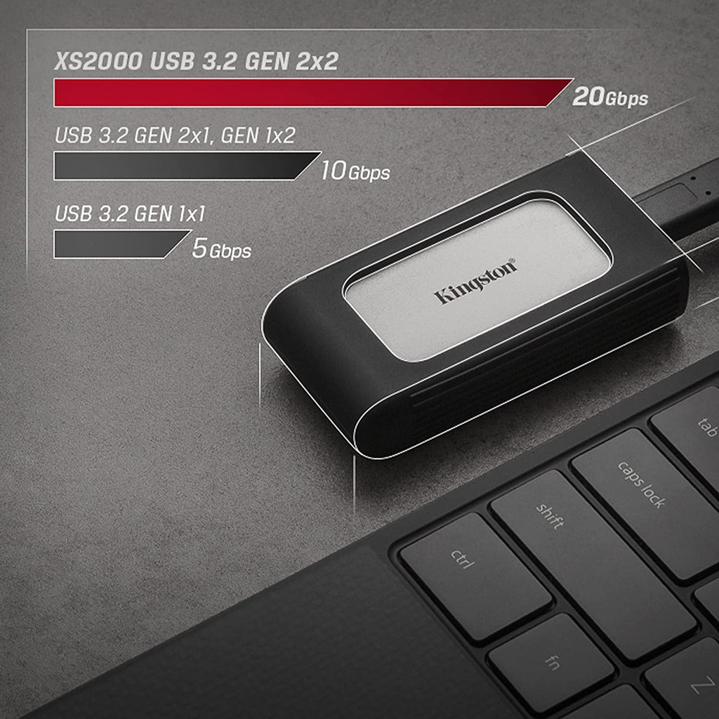 Kingston XS2000 2TB High Performance Portable SSD with USB-C