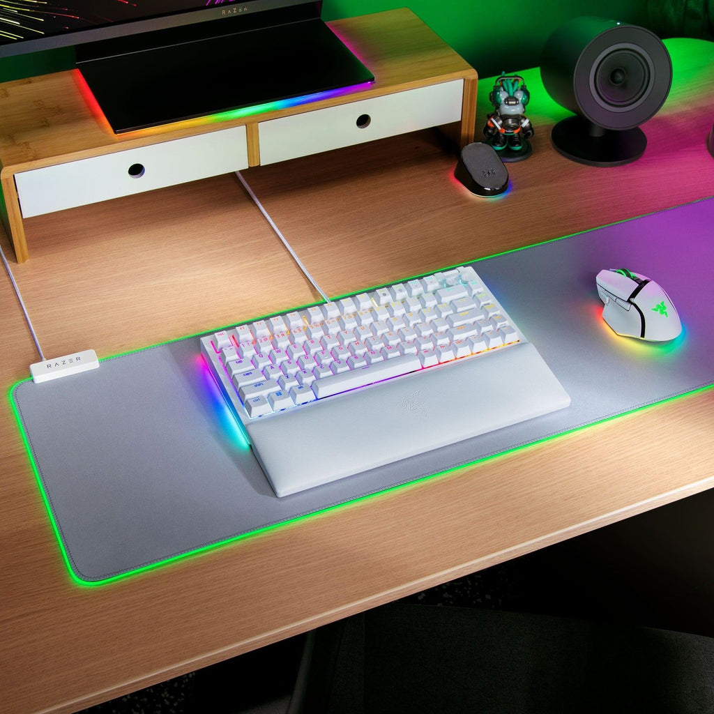 BlackWidow V4 75% - White Ed. - US Layout Mechanical Gaming Keyboard: Hot Swappable Design - Compact & Durable - Orange Tactile Switches - Chroma RGB - Roller & Media…