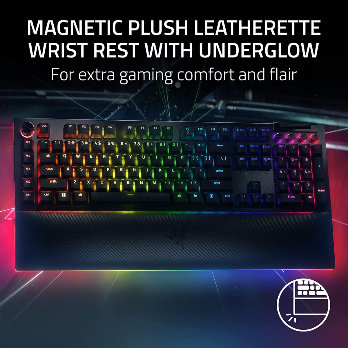Razer BlackWidow V4 Pro - Mechanical Gaming Keyboard (Green Switch) - US Layout