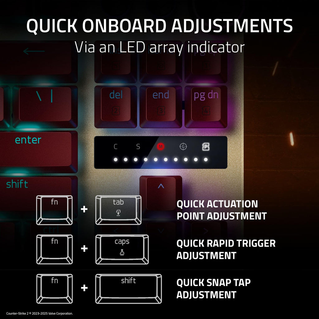 Razer Huntsman V3 Pro Tenkeyless Analog -Optical Esports Keyboard - Counter-Strike 2 Edition