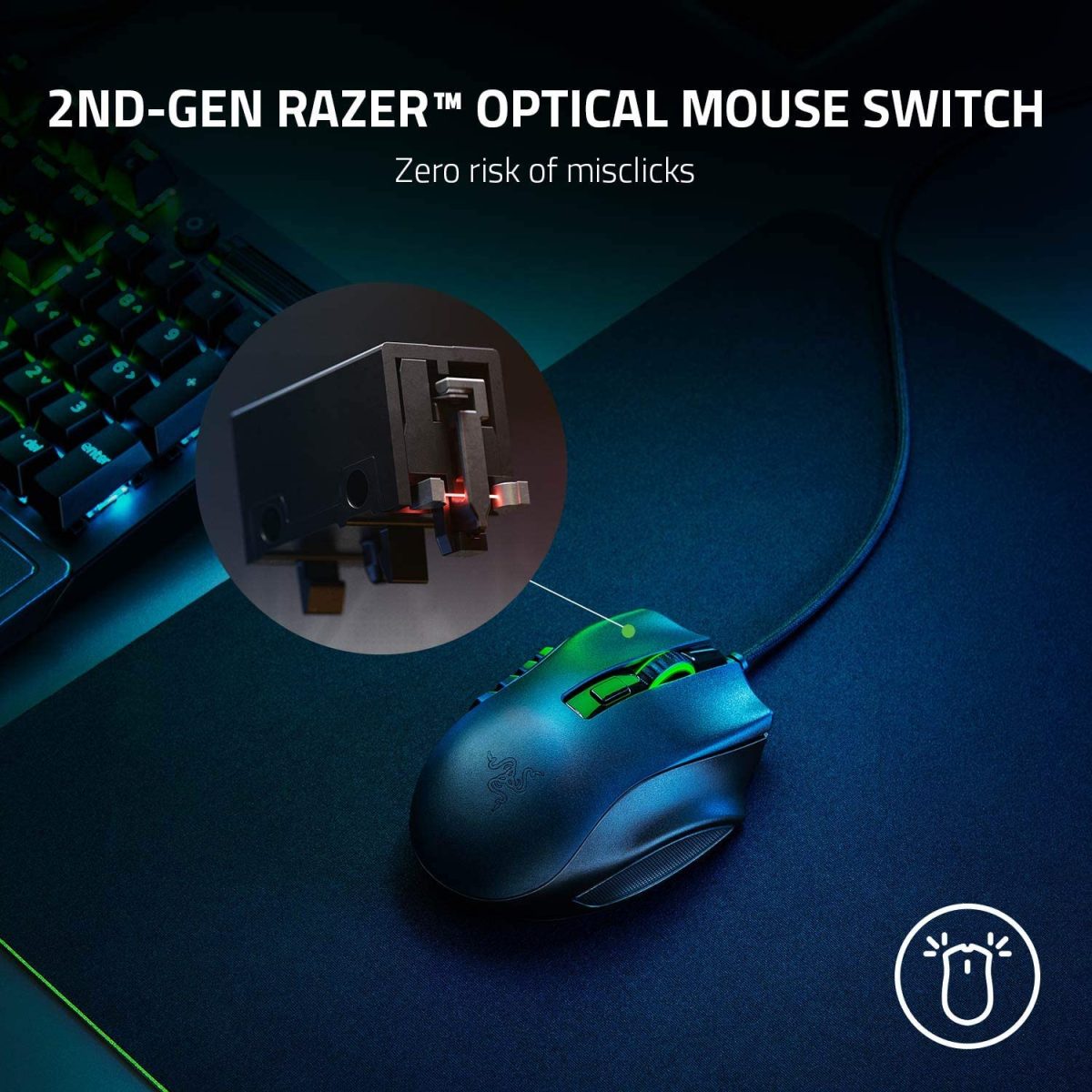 Razer Naga X - Wired MMO Gaming Mouse