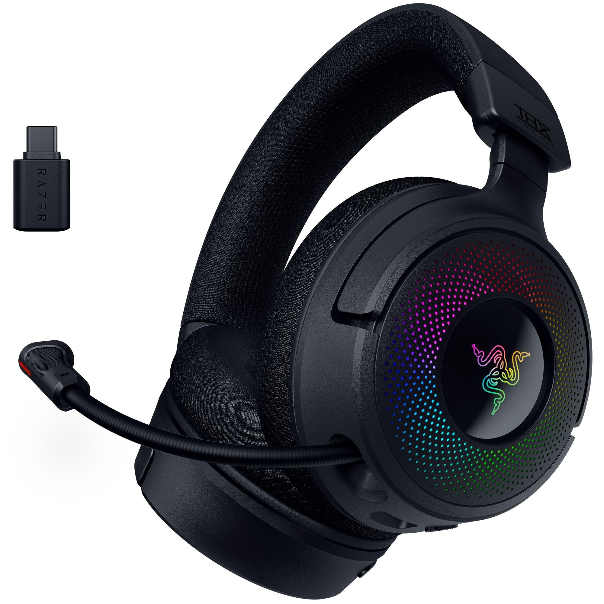 Kraken V3 X Wired USB Gaming Headset (Ultra-Lightweight at 285g, Triforce 40 mm Drivers, HyperClear Cardioid Microphone, 7.1 Surround Sound, Chroma RGB) Black