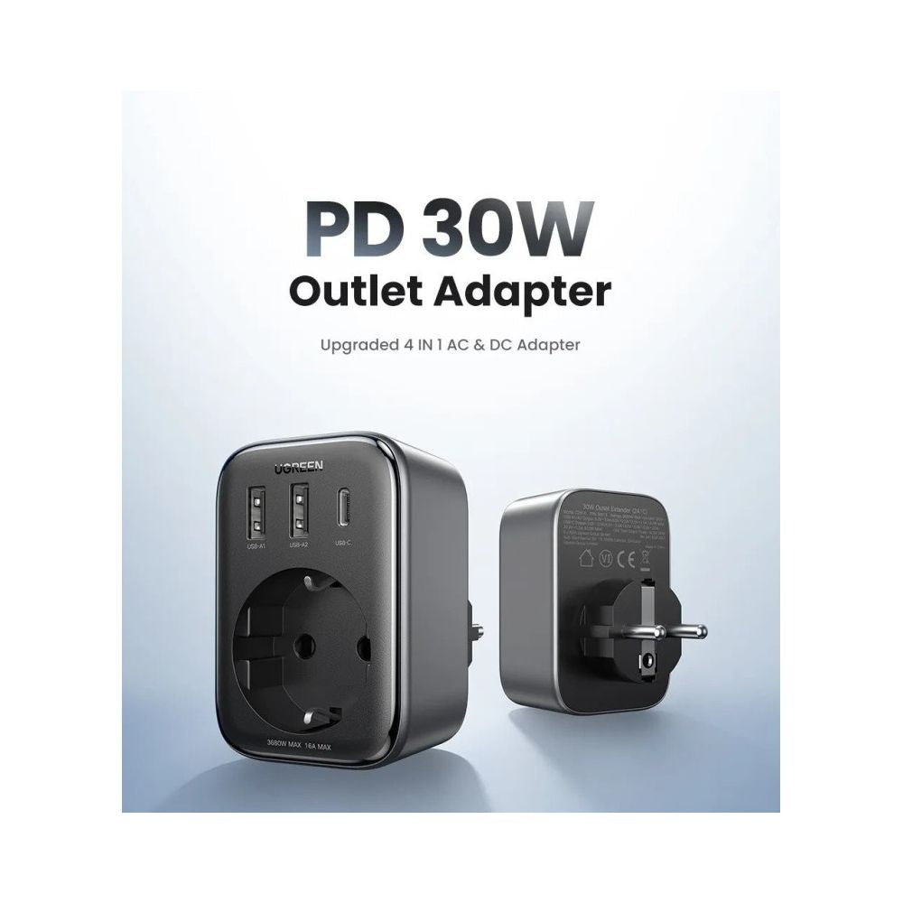 Ugreen 30W Outlet Extender Charger 1Xac (2A1C)