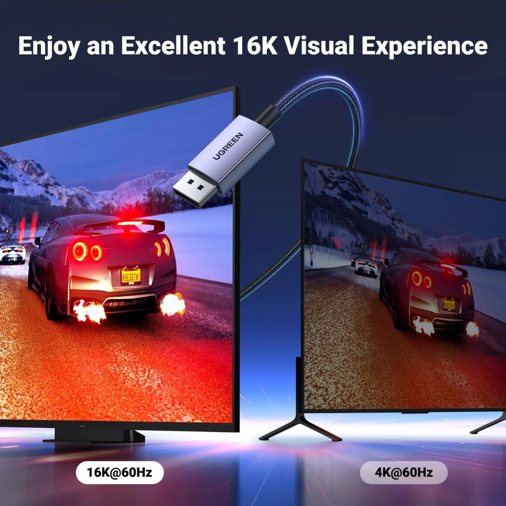UGREEN DisplayPort Cable VESA Certified DP2.0 80Gbps Support 2.1