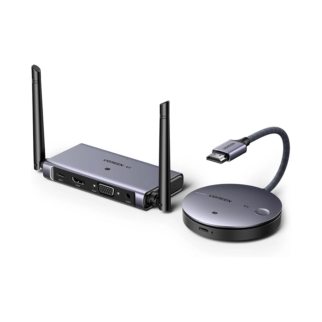 UGREEN 4K HDMI Wireless Extender, 50 Meters Wide Range, HDMI & VGA-Receiver, Powerful Chipset - CM586 90909A