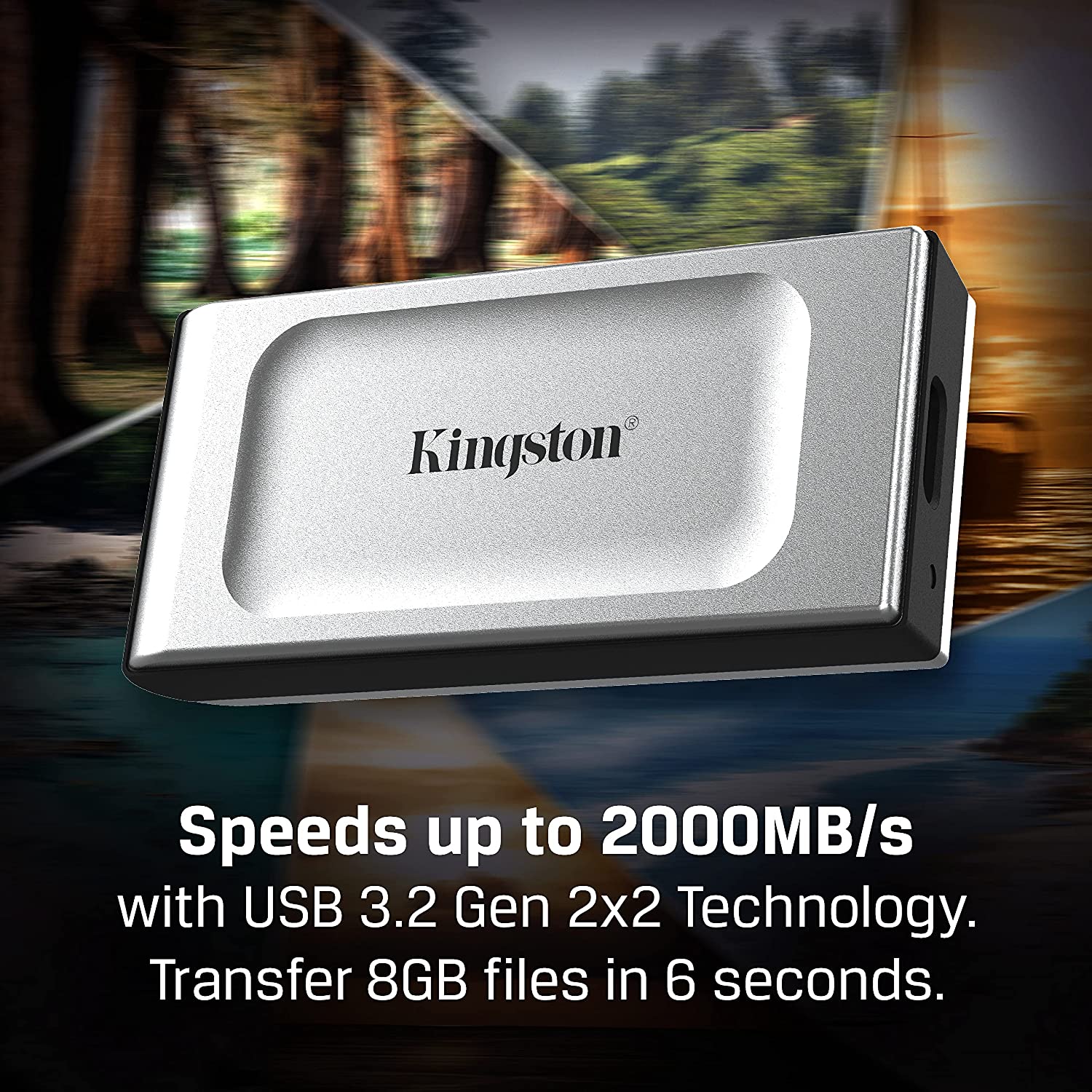Kingston XS2000 2TB High Performance Portable SSD with USB-C